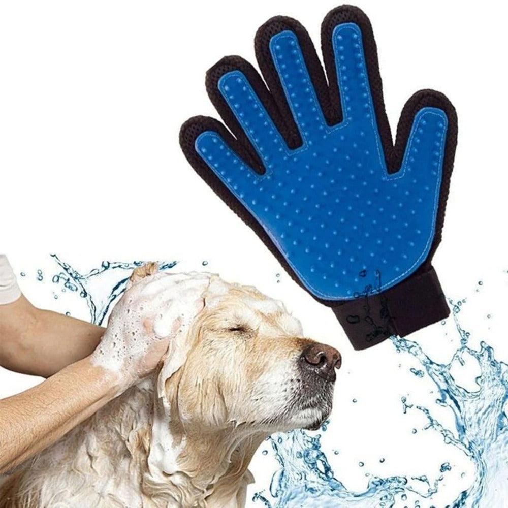 Pet Grooming & Deshedding Glove for Dogs & Cats