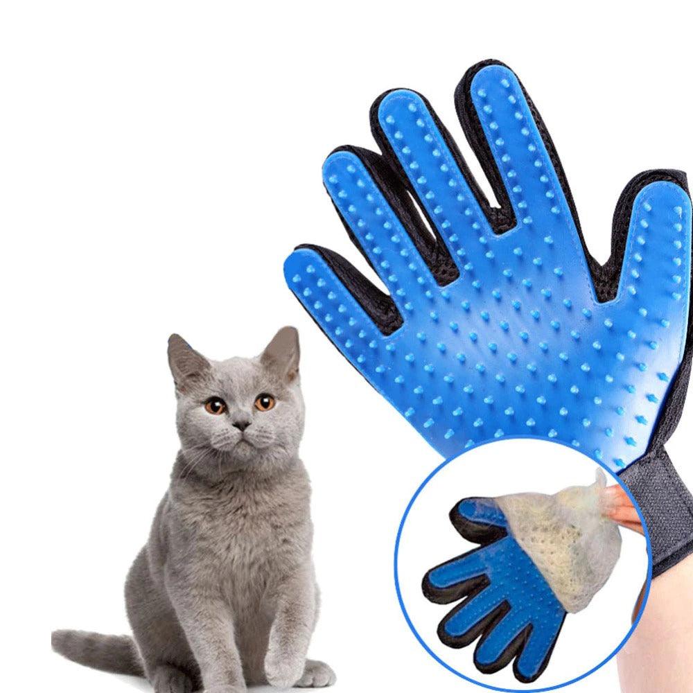 Pet Grooming & Deshedding Glove for Dogs & Cats